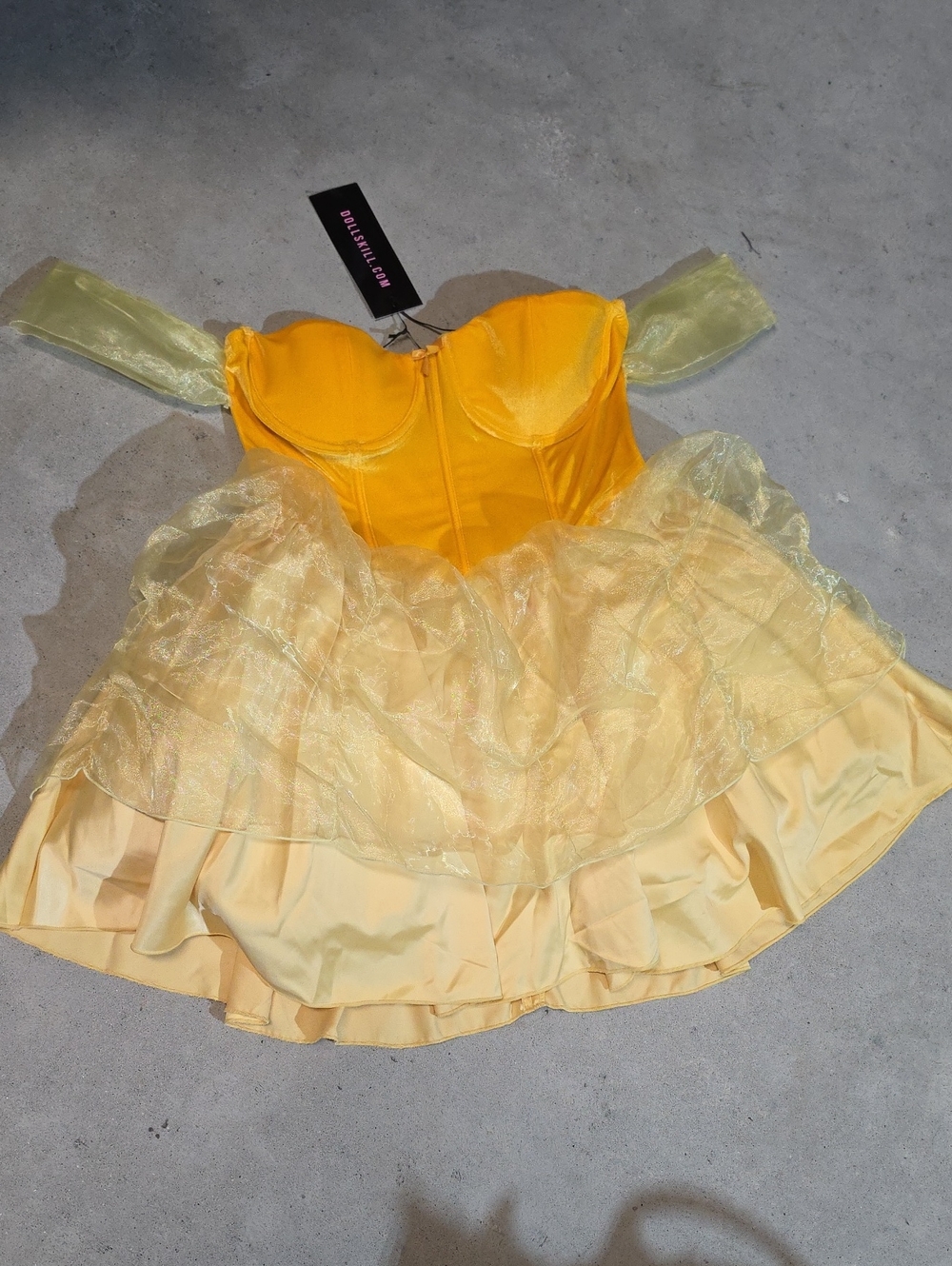 Nwt Dolls Kill Belle Beauty & The Beast Bustier Mini Dress